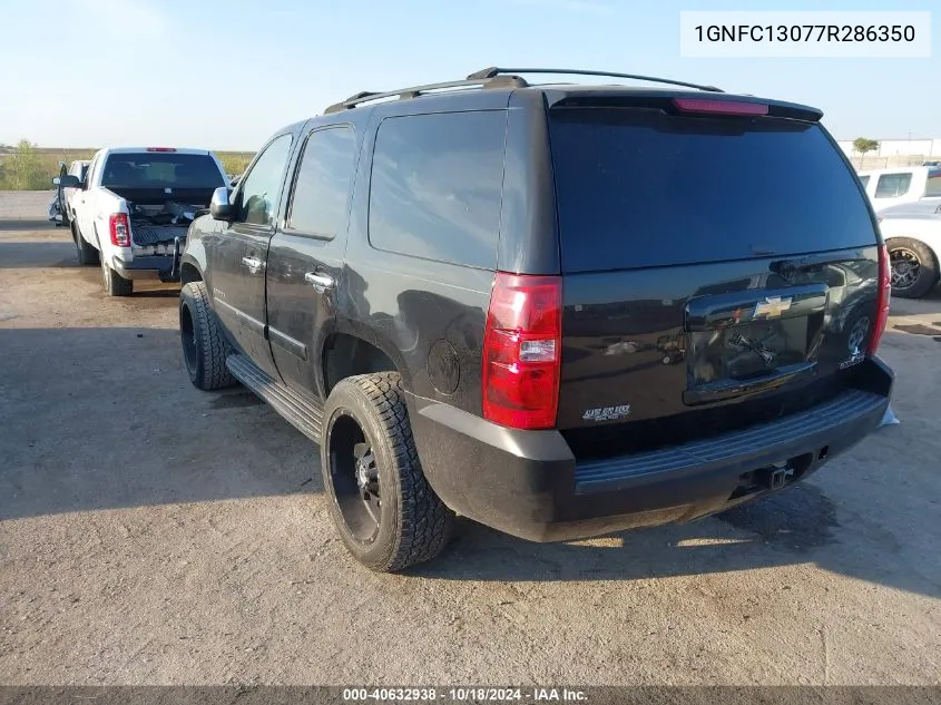 2007 Chevrolet Tahoe Ls VIN: 1GNFC13077R286350 Lot: 40632938