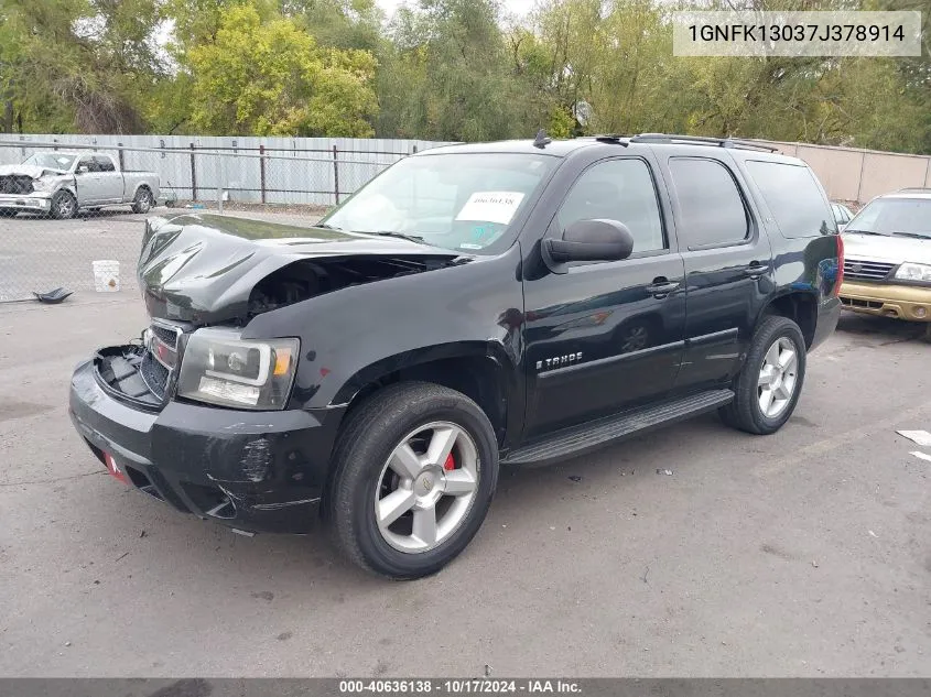 2007 Chevrolet Tahoe Lt VIN: 1GNFK13037J378914 Lot: 40636138