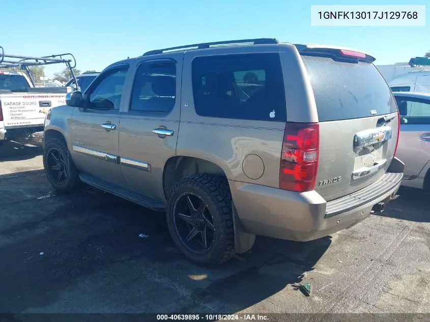 2007 Chevrolet Tahoe Lt VIN: 1GNFK13017J129768 Lot: 40639895