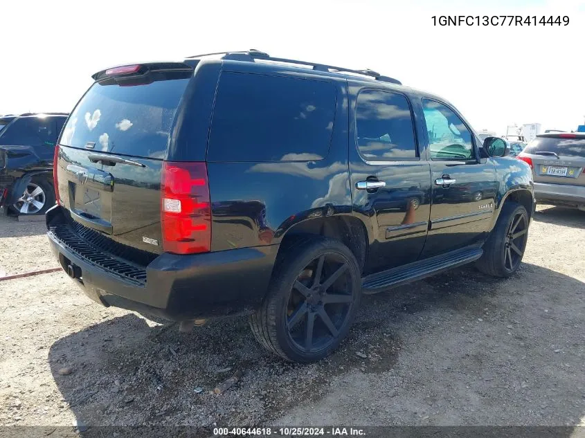 2007 Chevrolet Tahoe Ls VIN: 1GNFC13C77R414449 Lot: 40644618