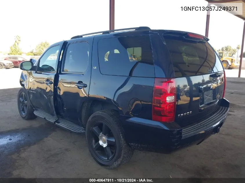 2007 Chevrolet Tahoe C1500 VIN: 1GNFC13C57J249371 Lot: 40647911