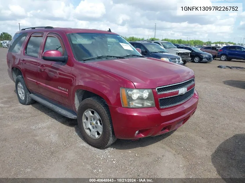 2007 Chevrolet Tahoe Lt VIN: 1GNFK13097R226752 Lot: 40648843