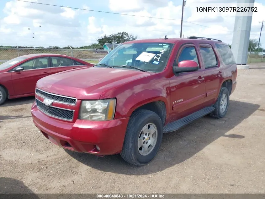 2007 Chevrolet Tahoe Lt VIN: 1GNFK13097R226752 Lot: 40648843