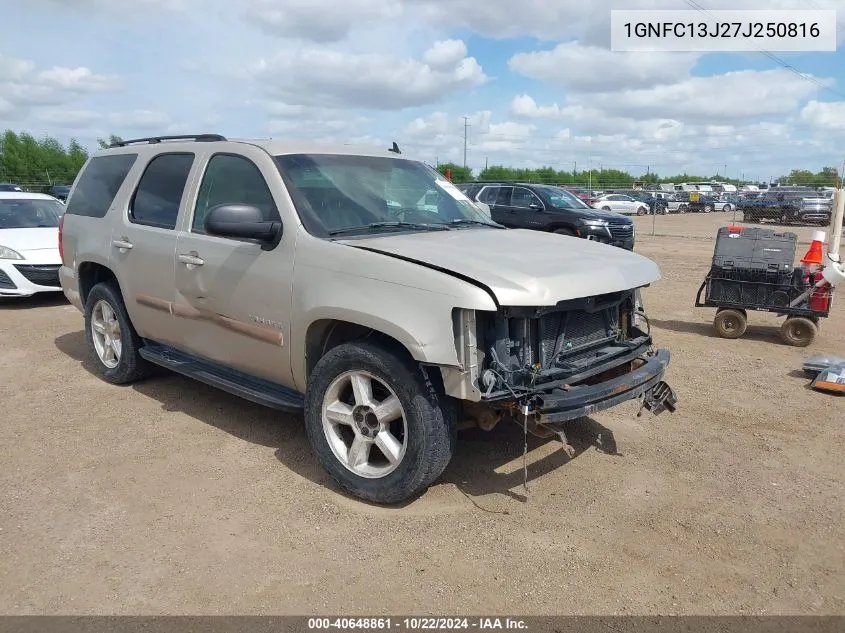 2007 Chevrolet Tahoe Lt VIN: 1GNFC13J27J250816 Lot: 40648861