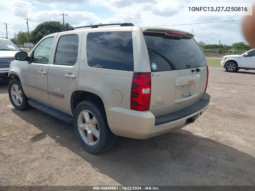 2007 Chevrolet Tahoe Lt VIN: 1GNFC13J27J250816 Lot: 40648861