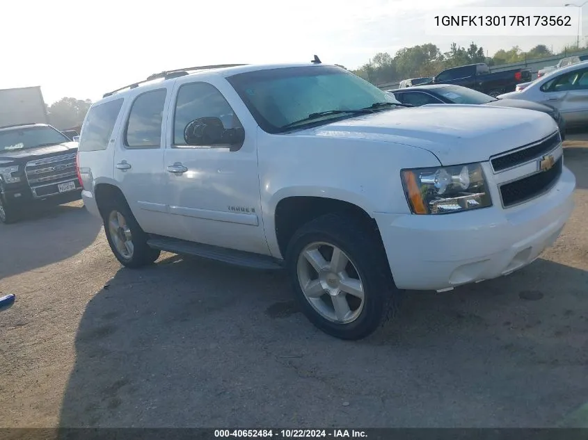 2007 Chevrolet Tahoe Ltz VIN: 1GNFK13017R173562 Lot: 40652484