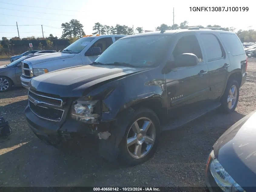 2007 Chevrolet Tahoe Ltz VIN: 1GNFK13087J100199 Lot: 40658142