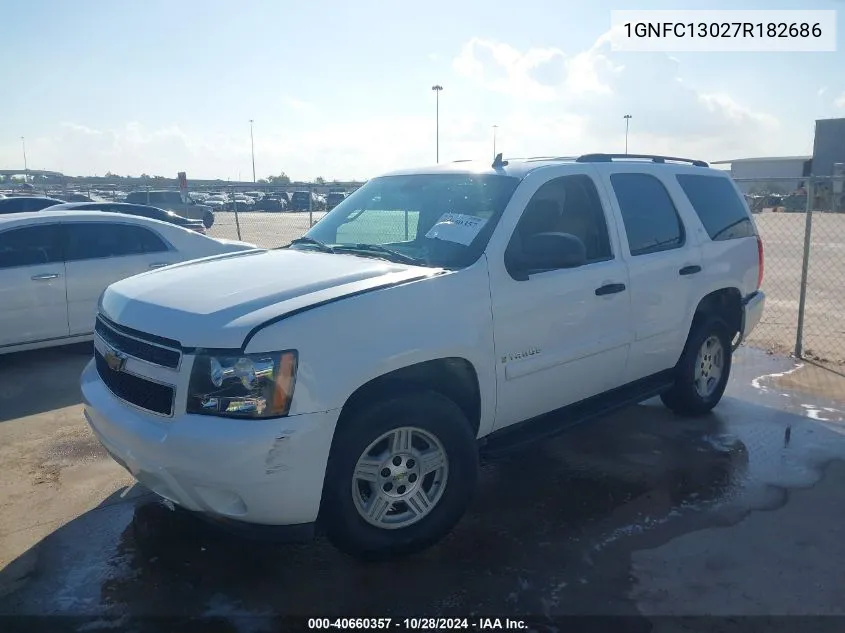 2007 Chevrolet Tahoe Ls VIN: 1GNFC13027R182686 Lot: 40660357