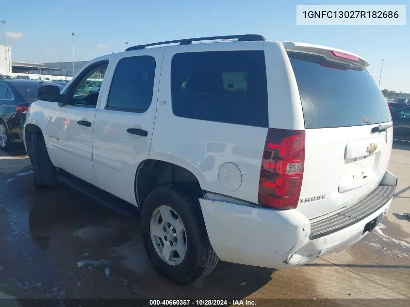 2007 Chevrolet Tahoe Ls VIN: 1GNFC13027R182686 Lot: 40660357