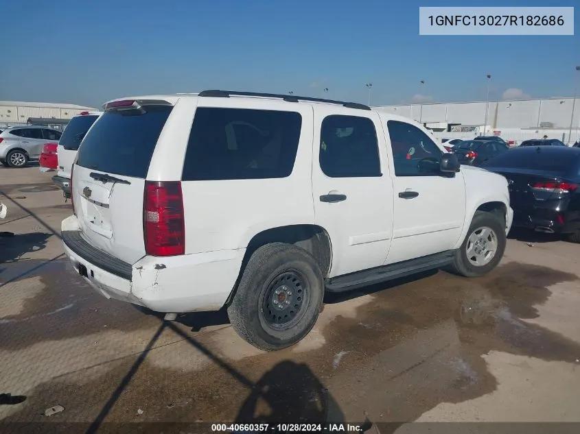 2007 Chevrolet Tahoe Ls VIN: 1GNFC13027R182686 Lot: 40660357