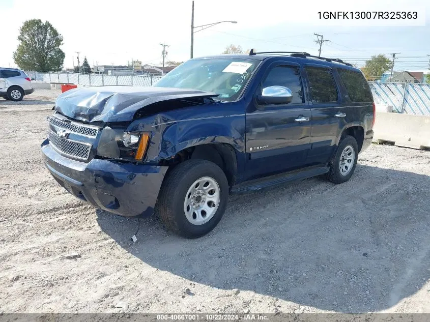 2007 Chevrolet Tahoe Ltz VIN: 1GNFK13007R325363 Lot: 40667001