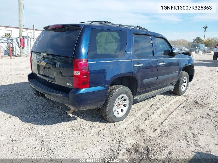 2007 Chevrolet Tahoe Ltz VIN: 1GNFK13007R325363 Lot: 40667001