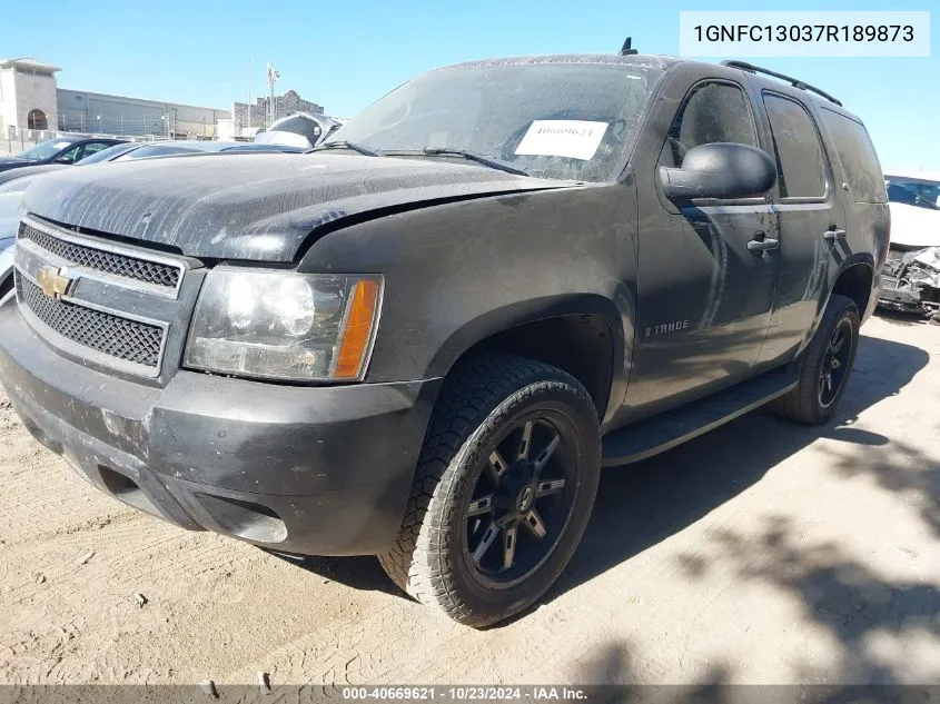 2007 Chevrolet Tahoe Ls VIN: 1GNFC13037R189873 Lot: 40669621