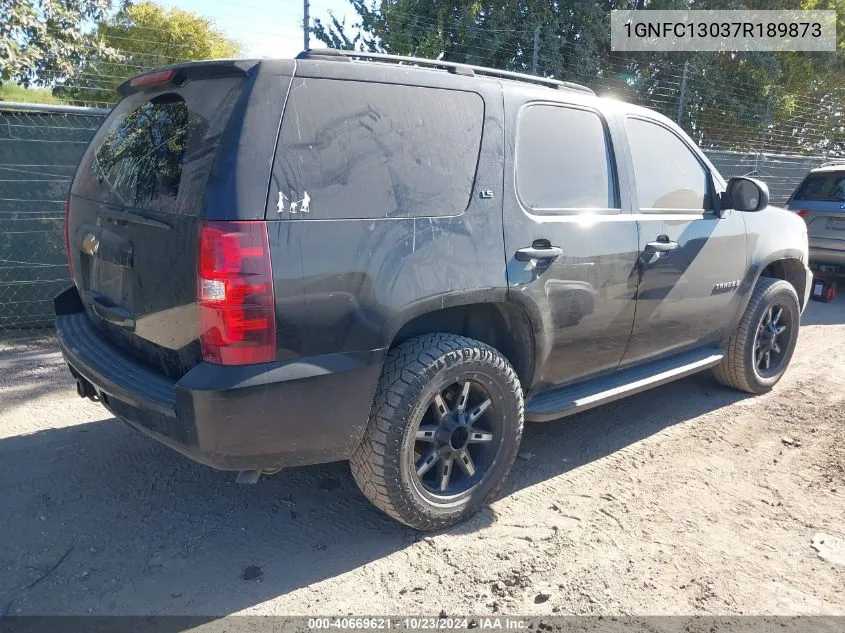 2007 Chevrolet Tahoe Ls VIN: 1GNFC13037R189873 Lot: 40669621