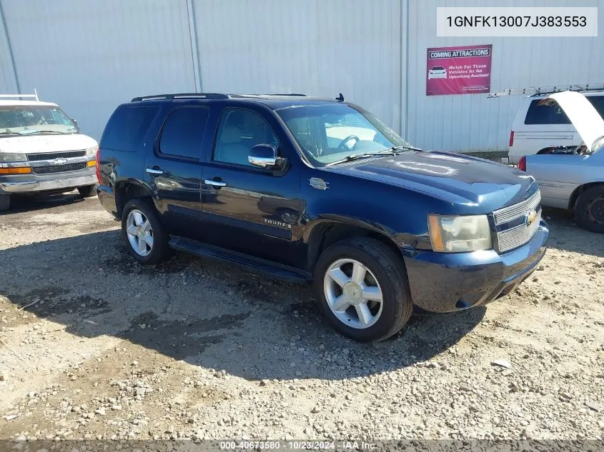 2007 Chevrolet Tahoe Lt VIN: 1GNFK13007J383553 Lot: 40673580