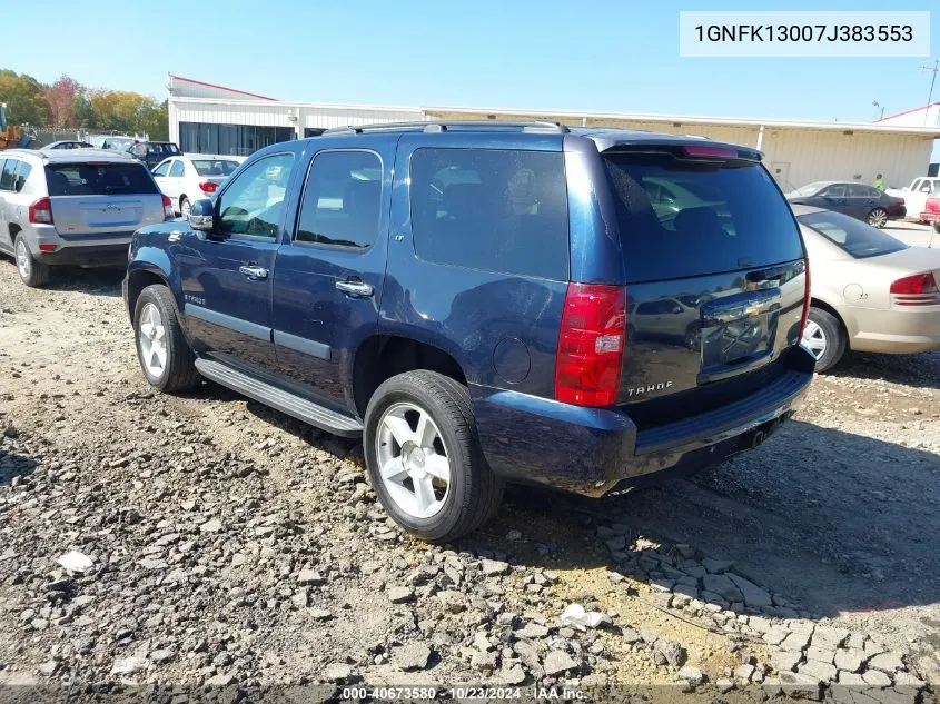 2007 Chevrolet Tahoe Lt VIN: 1GNFK13007J383553 Lot: 40673580