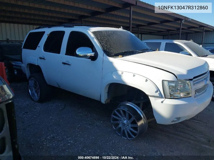 2007 Chevrolet Tahoe Lt VIN: 1GNFK13047R312860 Lot: 40674898