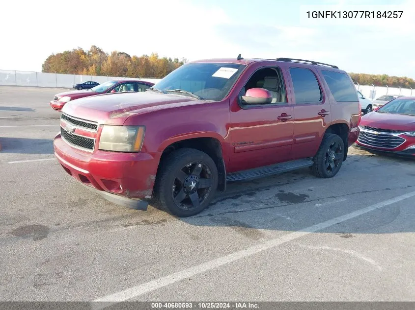 2007 Chevrolet Tahoe Ltz VIN: 1GNFK13077R184257 Lot: 40680593