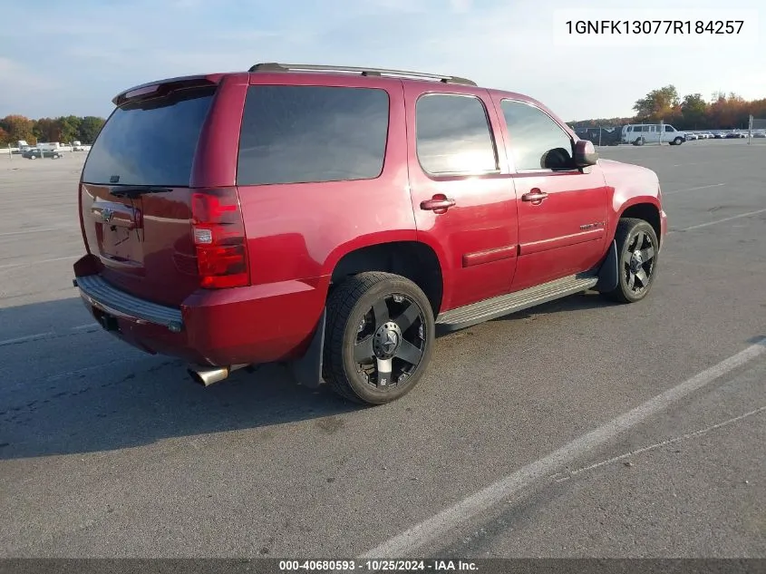 2007 Chevrolet Tahoe Ltz VIN: 1GNFK13077R184257 Lot: 40680593