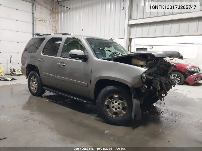 1GNFK13017J205747 2007 Chevrolet Tahoe Lt