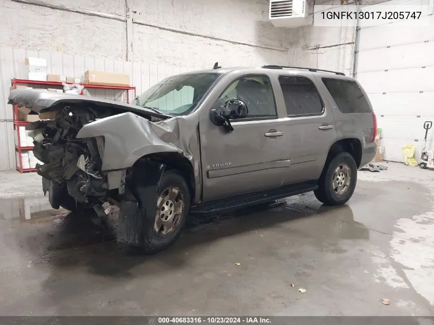 1GNFK13017J205747 2007 Chevrolet Tahoe Lt