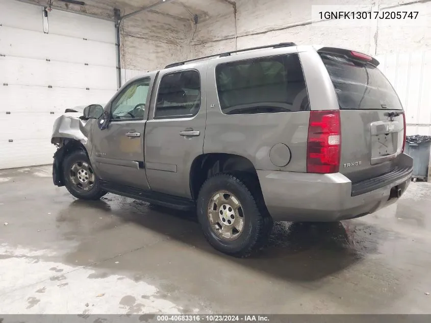 2007 Chevrolet Tahoe Lt VIN: 1GNFK13017J205747 Lot: 40683316