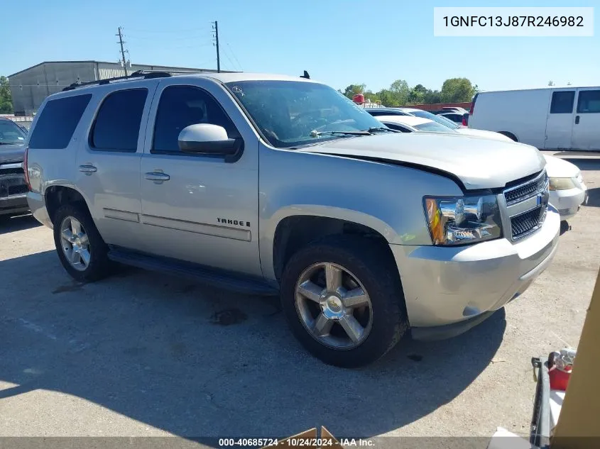 1GNFC13J87R246982 2007 Chevrolet Tahoe Lt