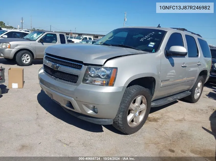 1GNFC13J87R246982 2007 Chevrolet Tahoe Lt