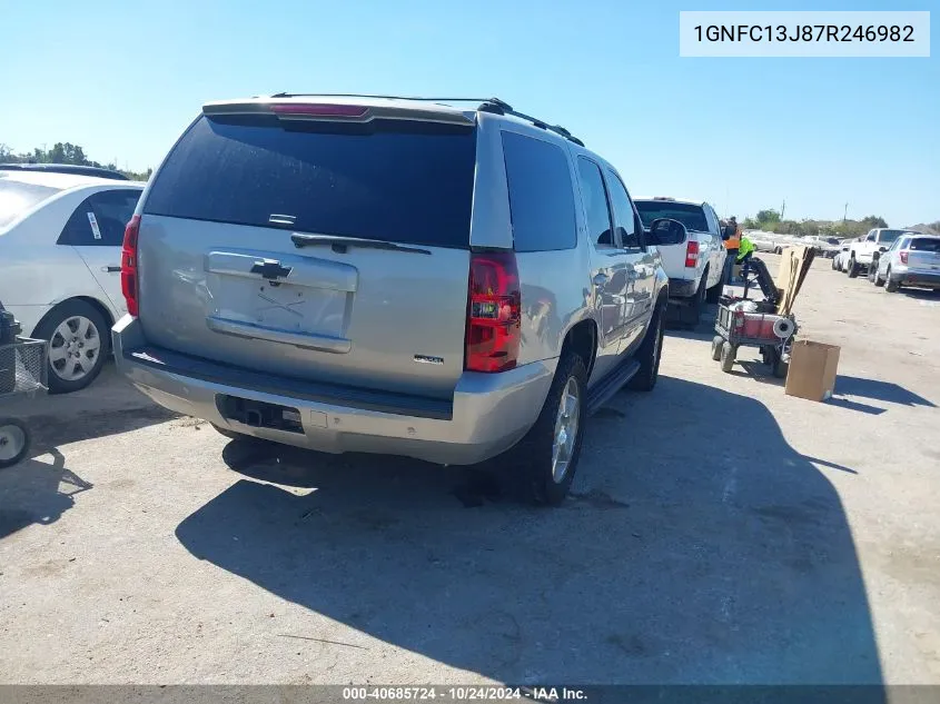 1GNFC13J87R246982 2007 Chevrolet Tahoe Lt