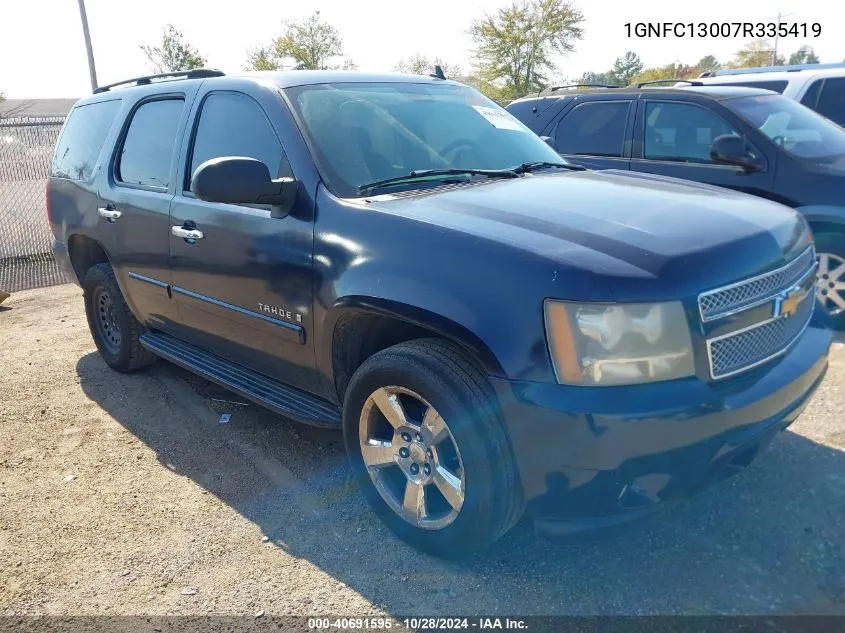 2007 Chevrolet Tahoe Lt VIN: 1GNFC13007R335419 Lot: 40691595