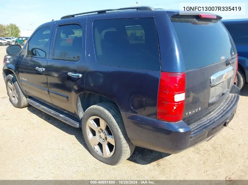 2007 Chevrolet Tahoe Lt VIN: 1GNFC13007R335419 Lot: 40691595