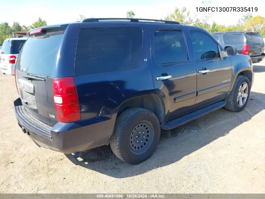 2007 Chevrolet Tahoe Lt VIN: 1GNFC13007R335419 Lot: 40691595