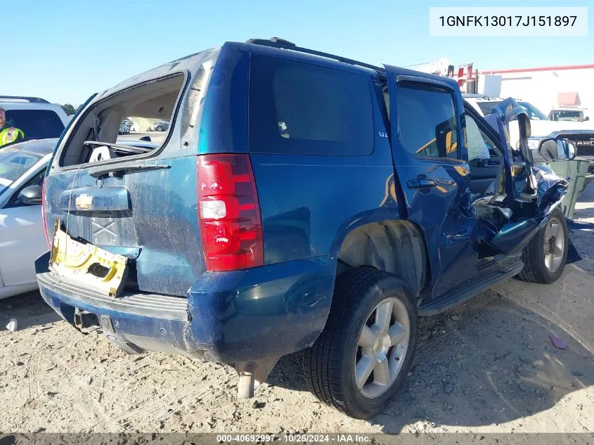 1GNFK13017J151897 2007 Chevrolet Tahoe Ltz