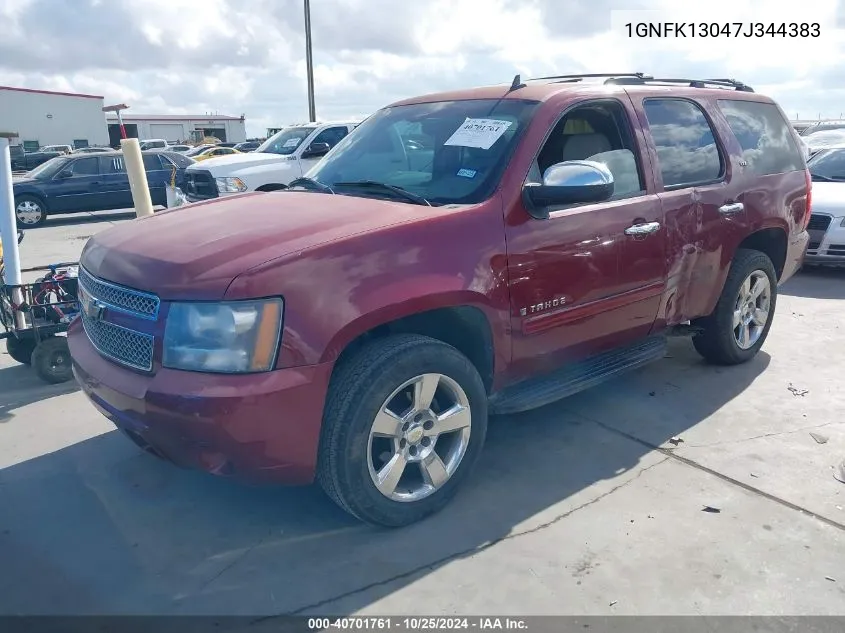 2007 Chevrolet Tahoe Ltz VIN: 1GNFK13047J344383 Lot: 40701761