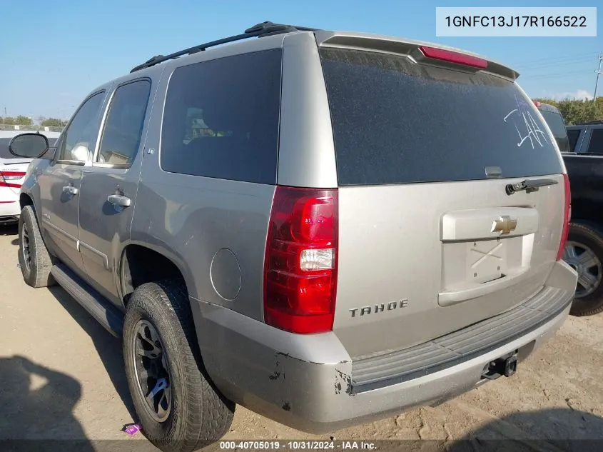 2007 Chevrolet Tahoe Lt VIN: 1GNFC13J17R166522 Lot: 40705019