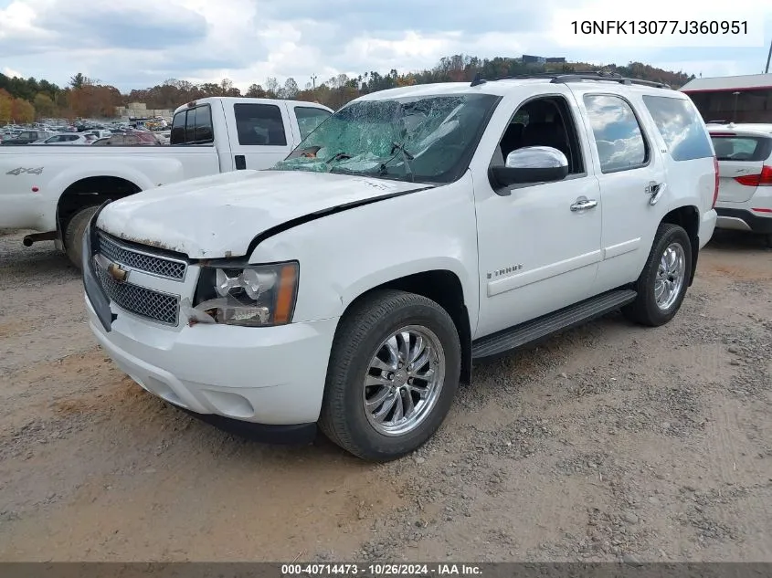 2007 Chevrolet Tahoe Ltz VIN: 1GNFK13077J360951 Lot: 40714473