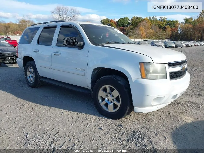 2007 Chevrolet Tahoe Lt VIN: 1GNFK13077J403460 Lot: 40720181