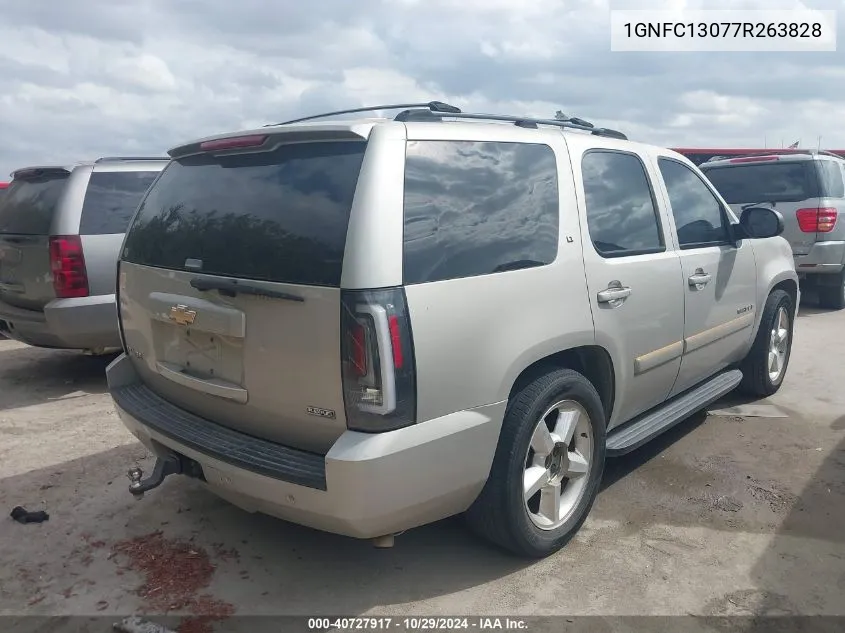 2007 Chevrolet Tahoe Lt VIN: 1GNFC13077R263828 Lot: 40727917