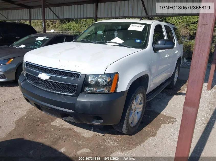 2007 Chevrolet Tahoe Lt VIN: 1GNFC13067R355819 Lot: 40731649