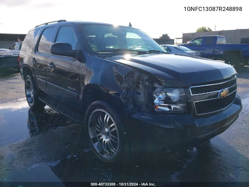 2007 Chevrolet Tahoe Lt VIN: 1GNFC13087R248898 Lot: 40733300