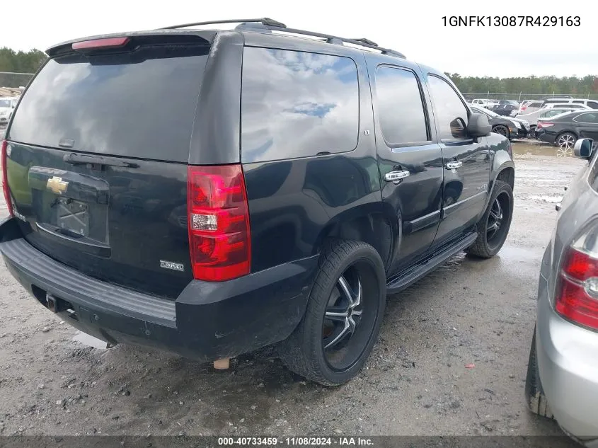 2007 Chevrolet Tahoe Lt VIN: 1GNFK13087R429163 Lot: 40733459