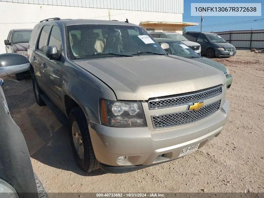 2007 Chevrolet Tahoe Lt VIN: 1GNFK13067R372638 Lot: 40733692