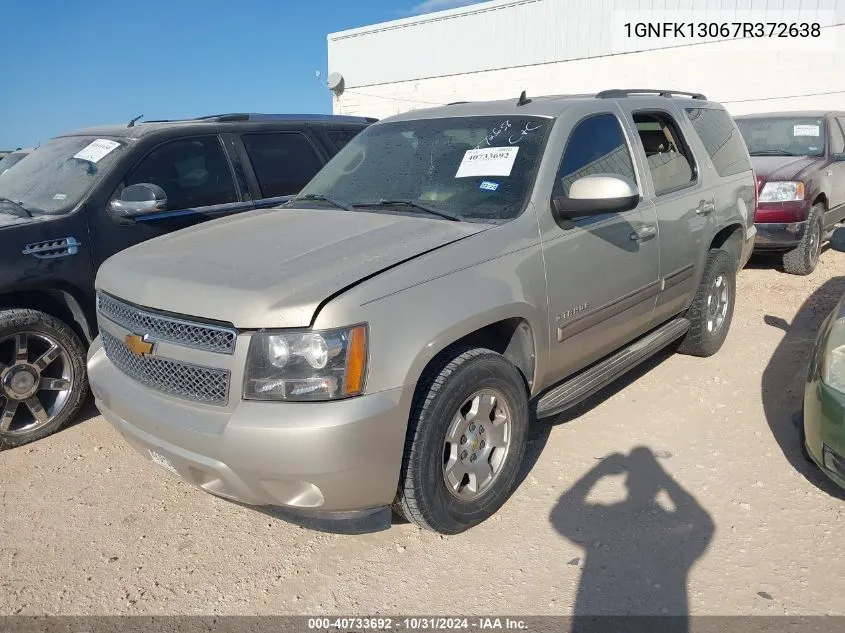 2007 Chevrolet Tahoe Lt VIN: 1GNFK13067R372638 Lot: 40733692