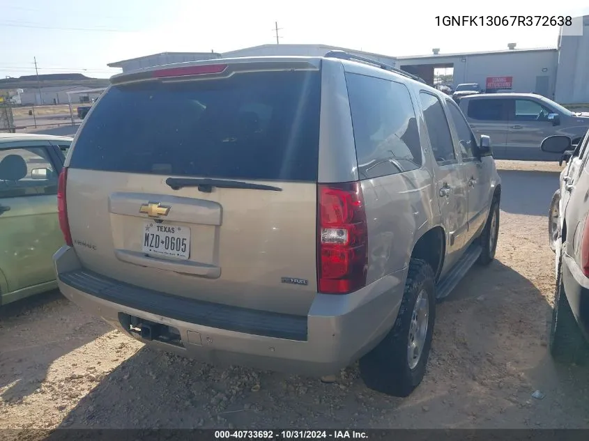 2007 Chevrolet Tahoe Lt VIN: 1GNFK13067R372638 Lot: 40733692