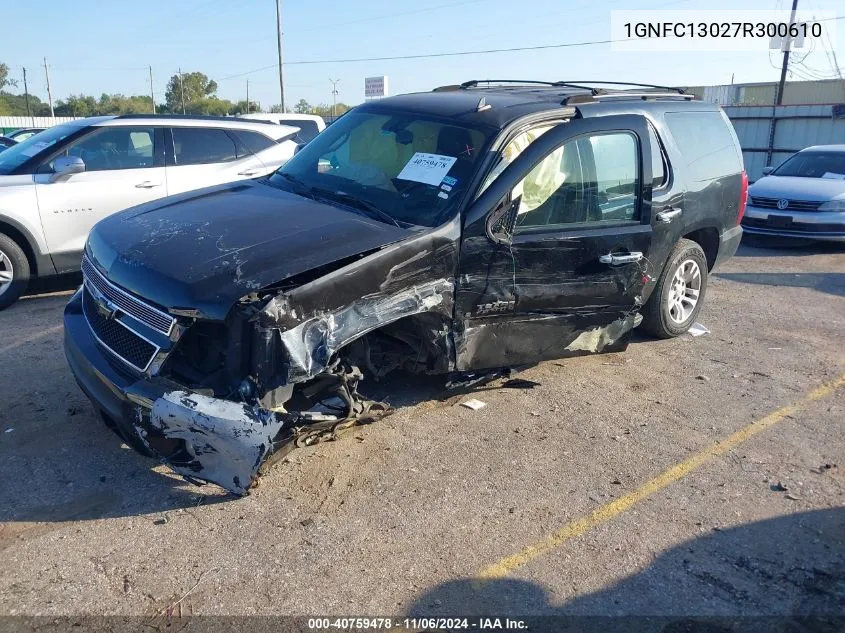 2007 Chevrolet Tahoe Lt VIN: 1GNFC13027R300610 Lot: 40759478