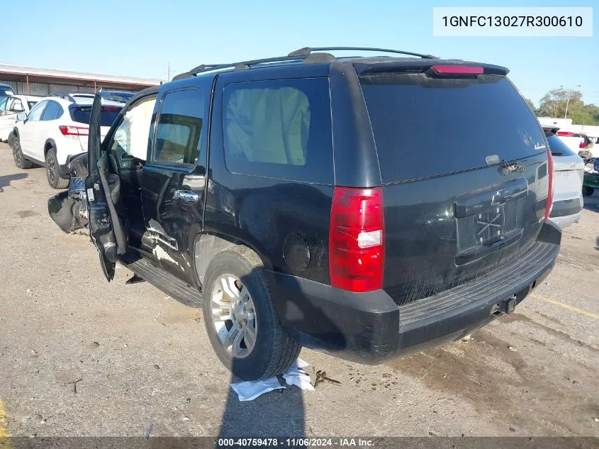 2007 Chevrolet Tahoe Lt VIN: 1GNFC13027R300610 Lot: 40759478