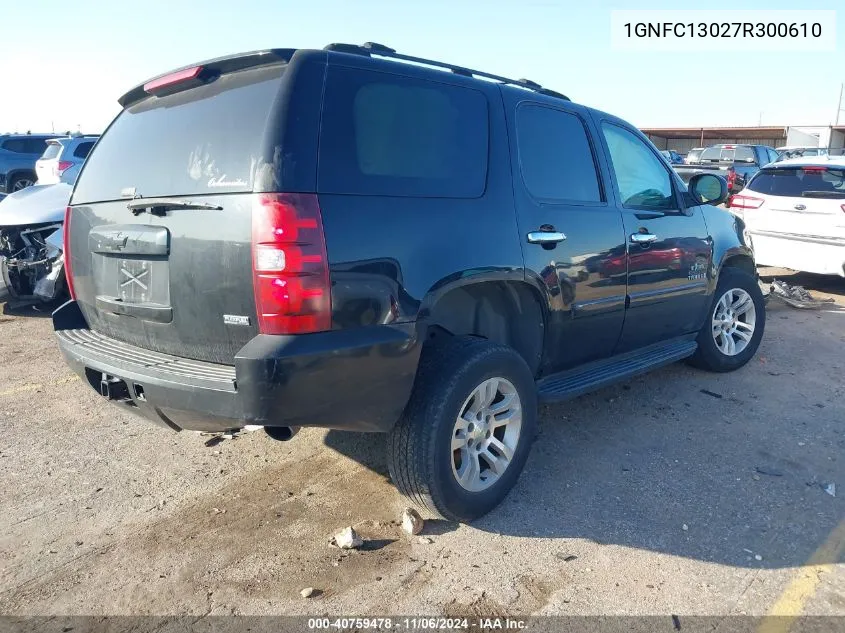 2007 Chevrolet Tahoe Lt VIN: 1GNFC13027R300610 Lot: 40759478