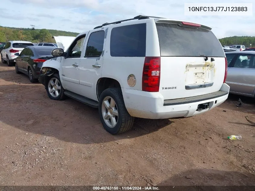 2007 Chevrolet Tahoe Lt VIN: 1GNFC13J77J123883 Lot: 40763150