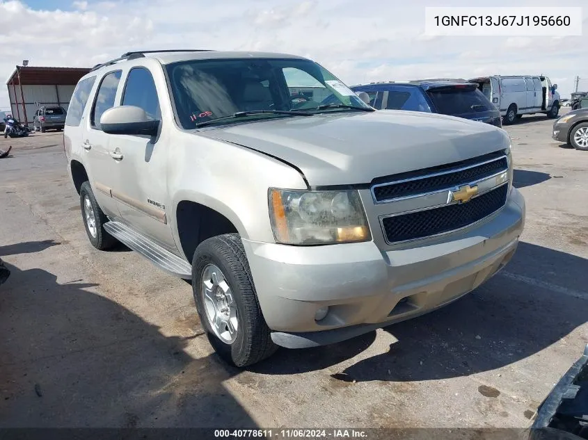 2007 Chevrolet Tahoe Ls/Lt/Ltz VIN: 1GNFC13J67J195660 Lot: 40778611