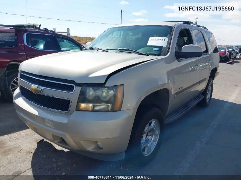 2007 Chevrolet Tahoe Ls/Lt/Ltz VIN: 1GNFC13J67J195660 Lot: 40778611